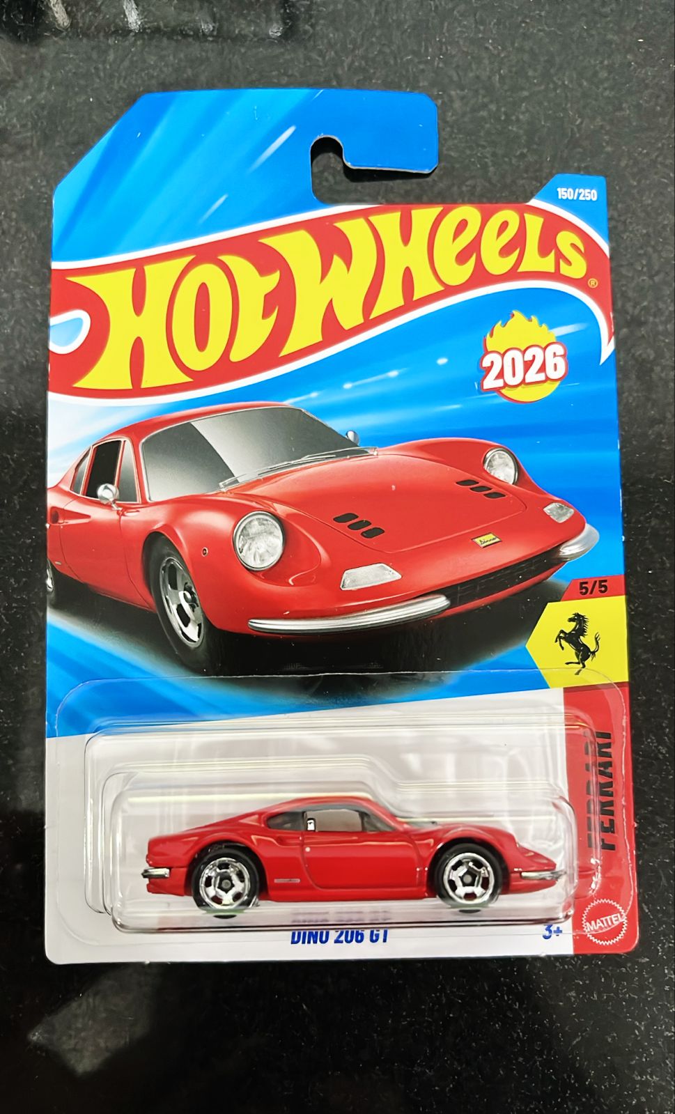 HOTWHEELS BASIC CAR 2026 G CASE FERRARI DINO + TOONED PURPLE + DEORA