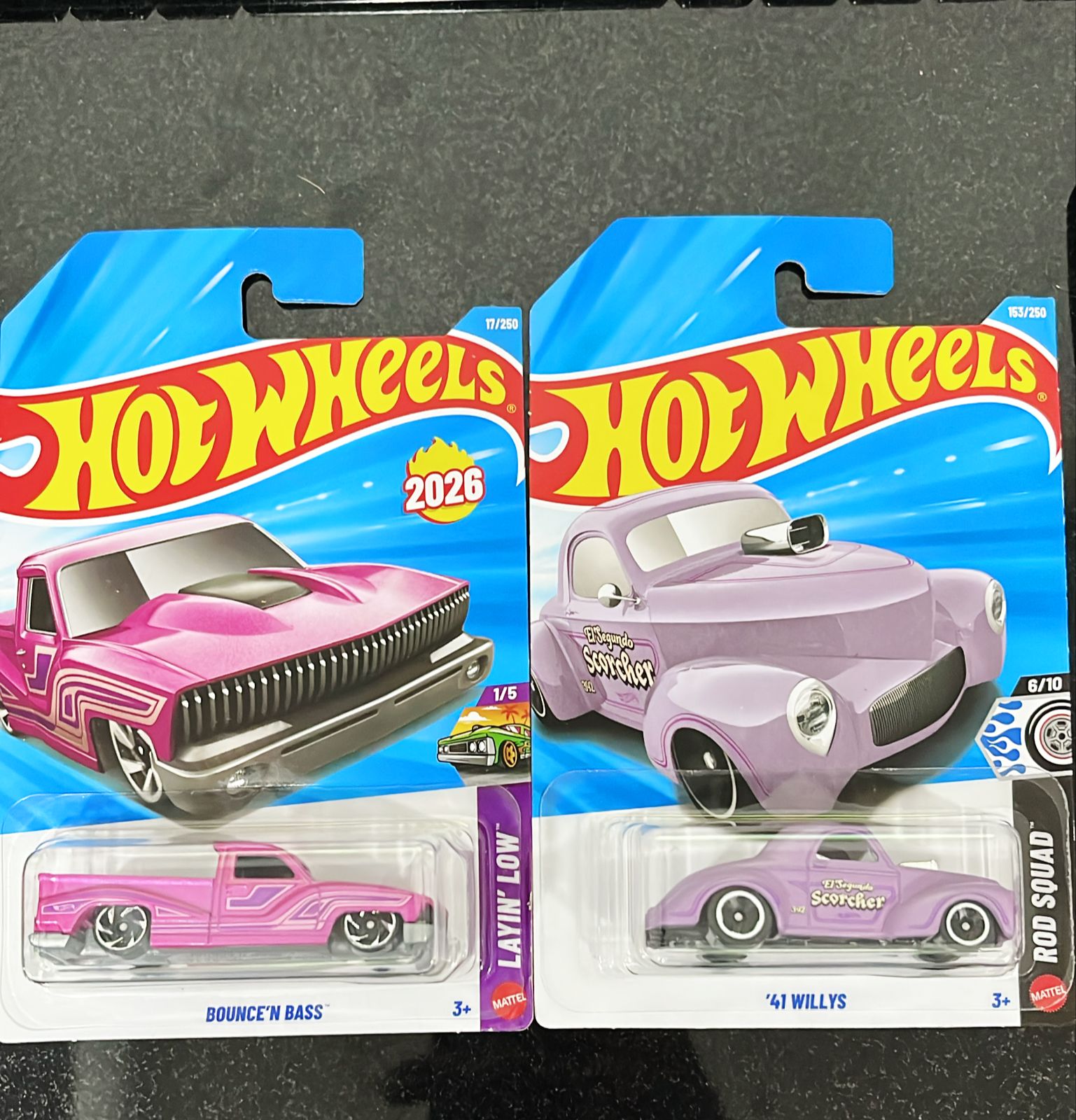 HOTWHEELS BASIC CAR 2026 G CASE 2020 FORD MUSTANG SHELBY GT500 + BOUNCE N BASS + 41 WILLYS