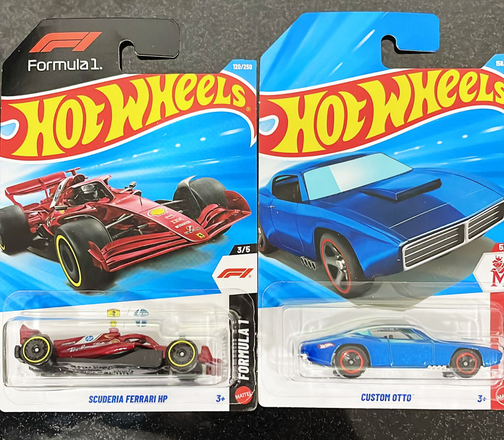 HOTWHEELS BASIC CAR 2026 G CASE FERRARI F1 + CUSTOM OTTO + 2 JET Z + DEORA TOONED