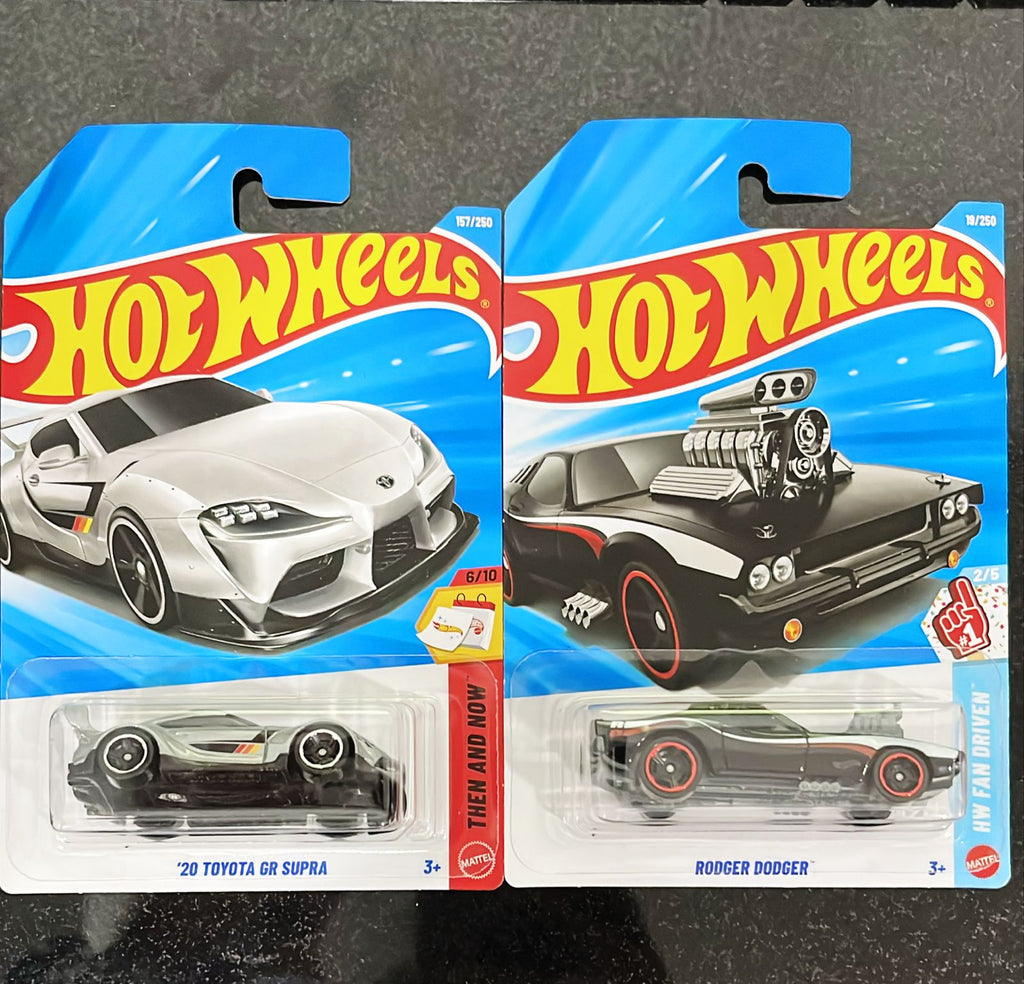 HOTWHEELS BASIC CAR 2026 G CASE 20 TOYOTA SUPRA + RODGER DODGER + MID MILL + CUSTOM 72 CHEVY