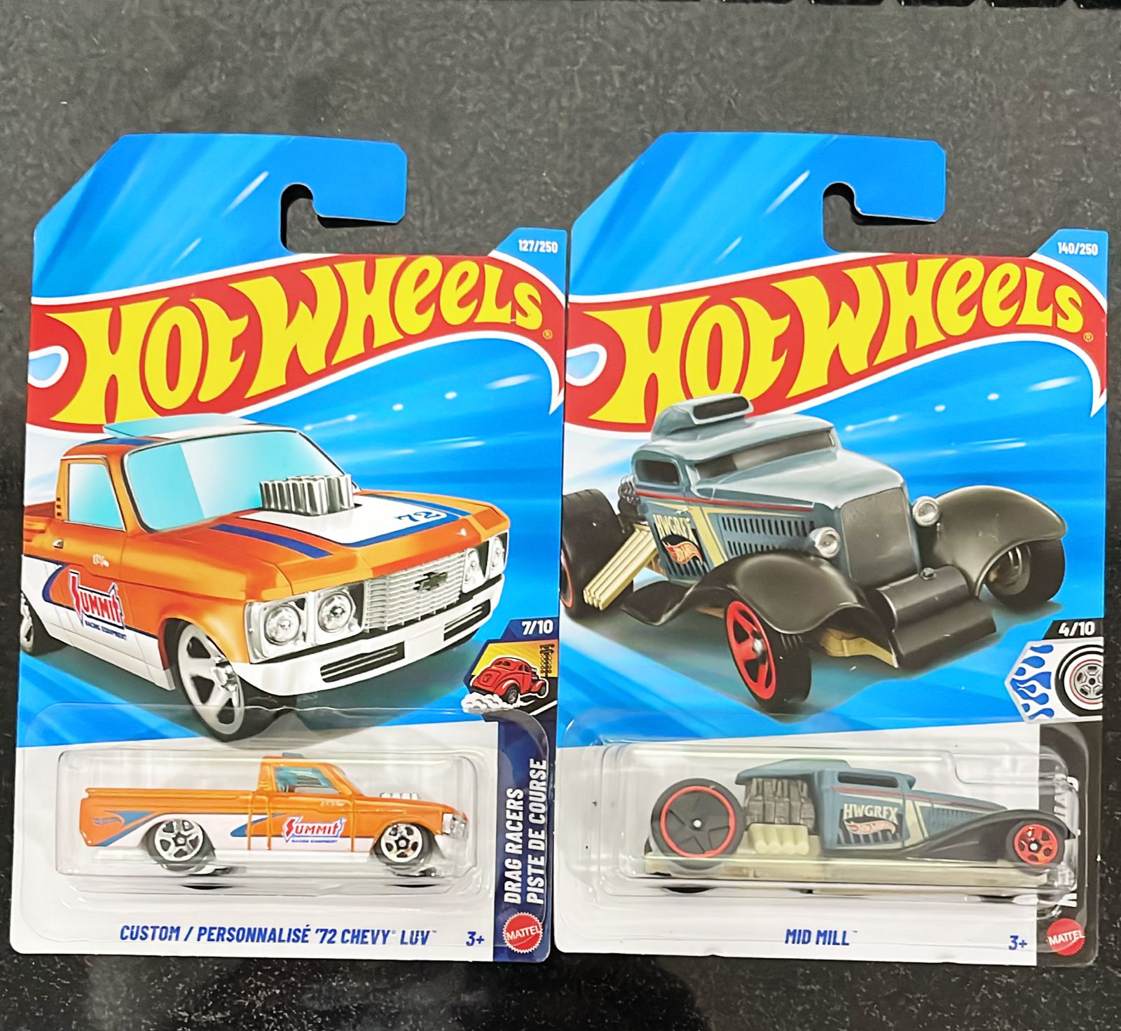 HOTWHEELS BASIC CAR 2026 G CASE 20 TOYOTA SUPRA + RODGER DODGER + MID MILL + CUSTOM 72 CHEVY