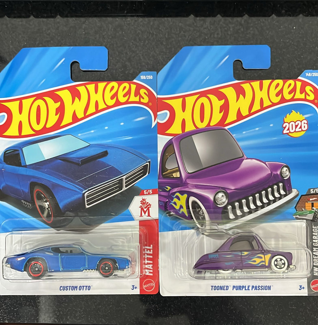 HOTWHEELS BASIC CAR 2026 H FERRARI DINO + CUSTOM OTTO + TOONED PURPLE