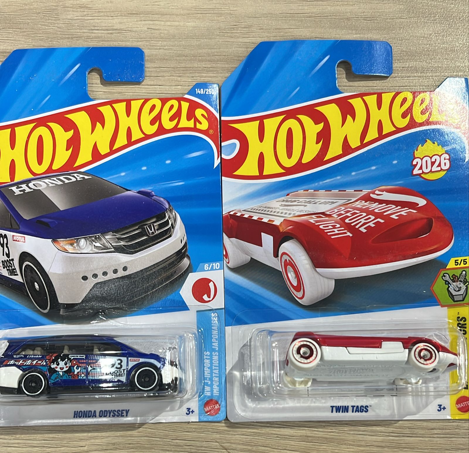 HOTWHEELS BASIC CAR 2026 H CASE BMW 635 + HONDA ODYSSEY + TWIN TAG