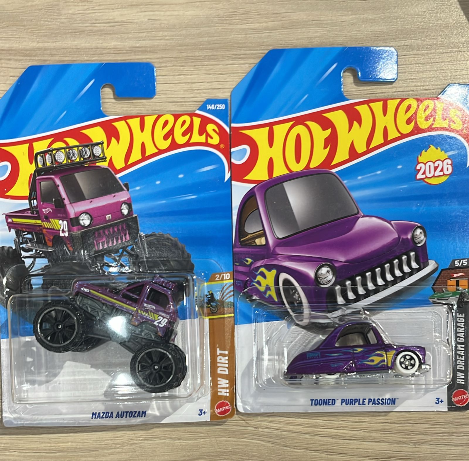HOTWHEELS BASIC CAR 2026 H CASE CADILLAC + MAZDA AUTOZAM + TOONED PURPLE
