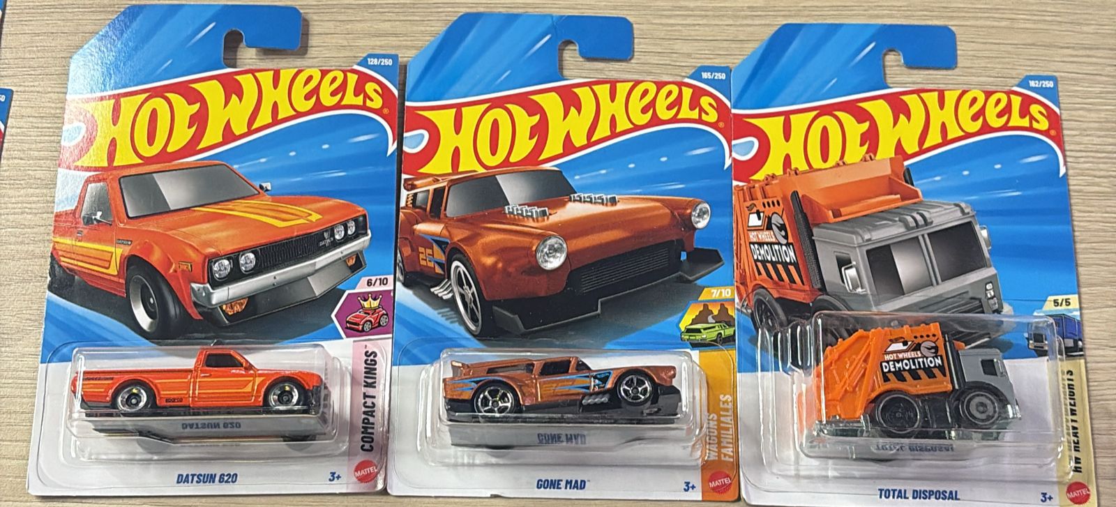 HOTWHEELS BASIC CAR 2026 H CASE FERRARI DINO + DATSUN 620 + GONE MAD + TOTAL DISPOSAL