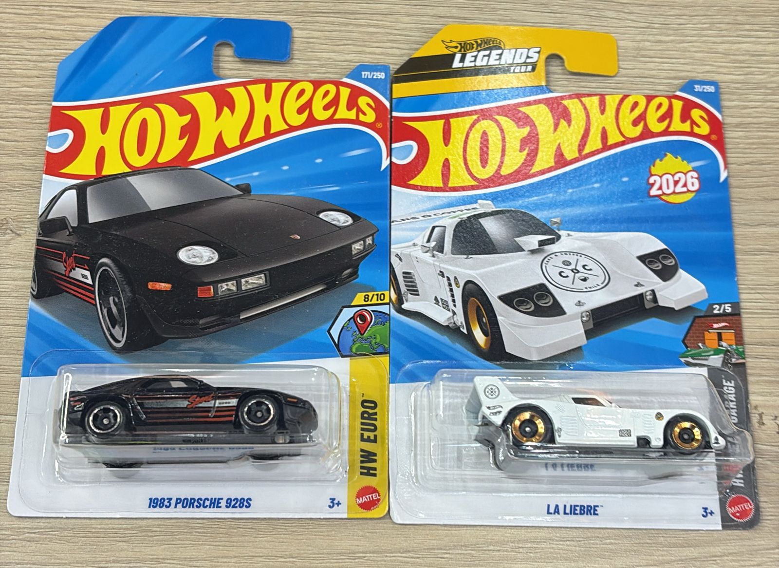 HOTWHEELS BASIC CAR 2026 J CASE  1983 PORSCHE + LA LIEBRE + 55 CHEVY