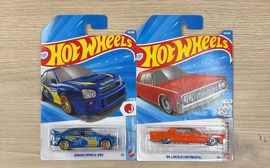 HOTWHEELS BASIC CAR 2026 J CASE SUBARU + 64 LINCOLN CONTINENTAL + DATSUN 620 + PURPLE PASSION+ 33 FORD LO BOY