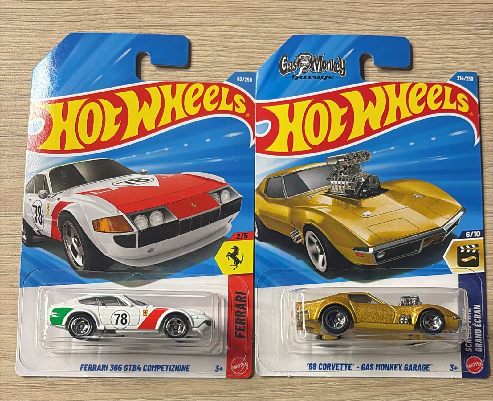 HOTWHEELS BASIC CAR 2026 L CASE FERRARI 365 + 68 CORVETTE + EL SEGUNDO + SUPERCHARGED
