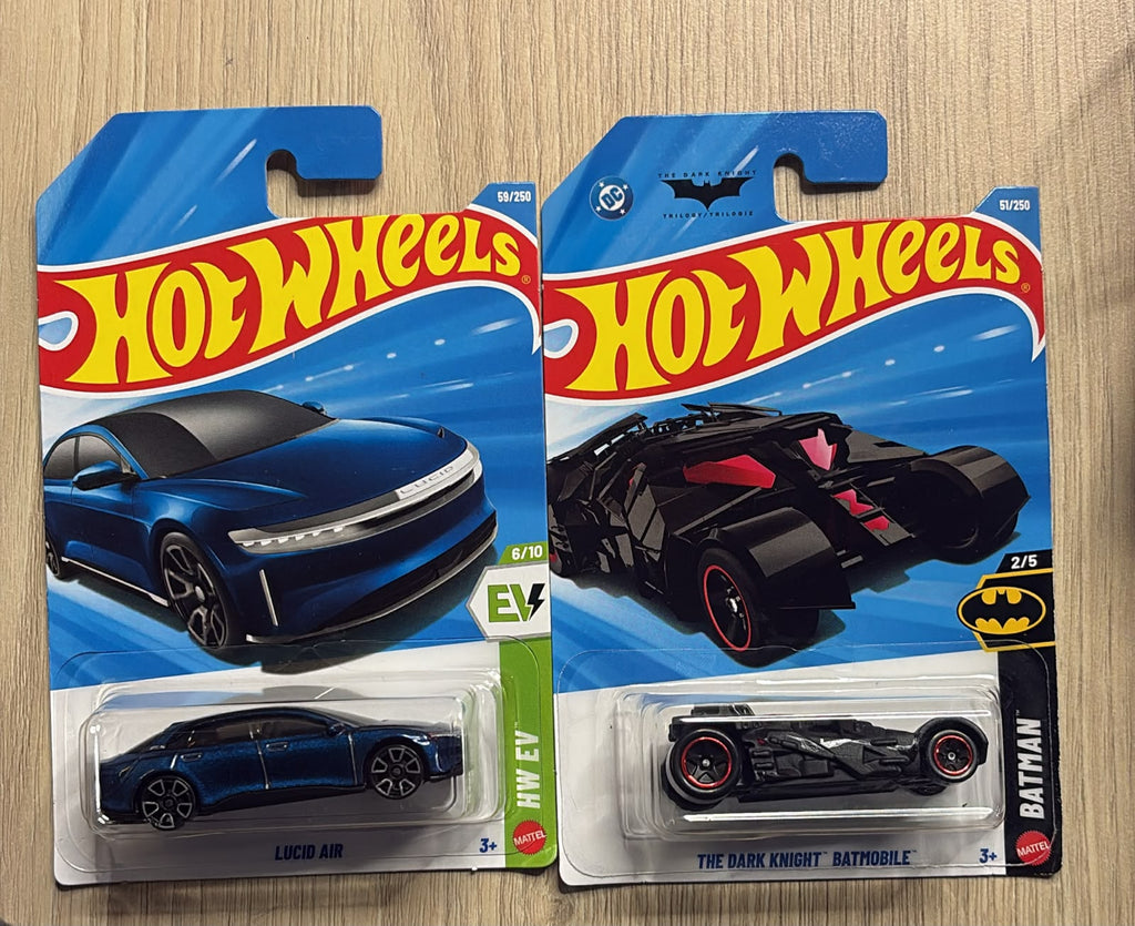 HOTWHEELS BASIC CAR 2026 L CASE 98 HONDA PRELUDE +LUCID AIR + BATMOBILE