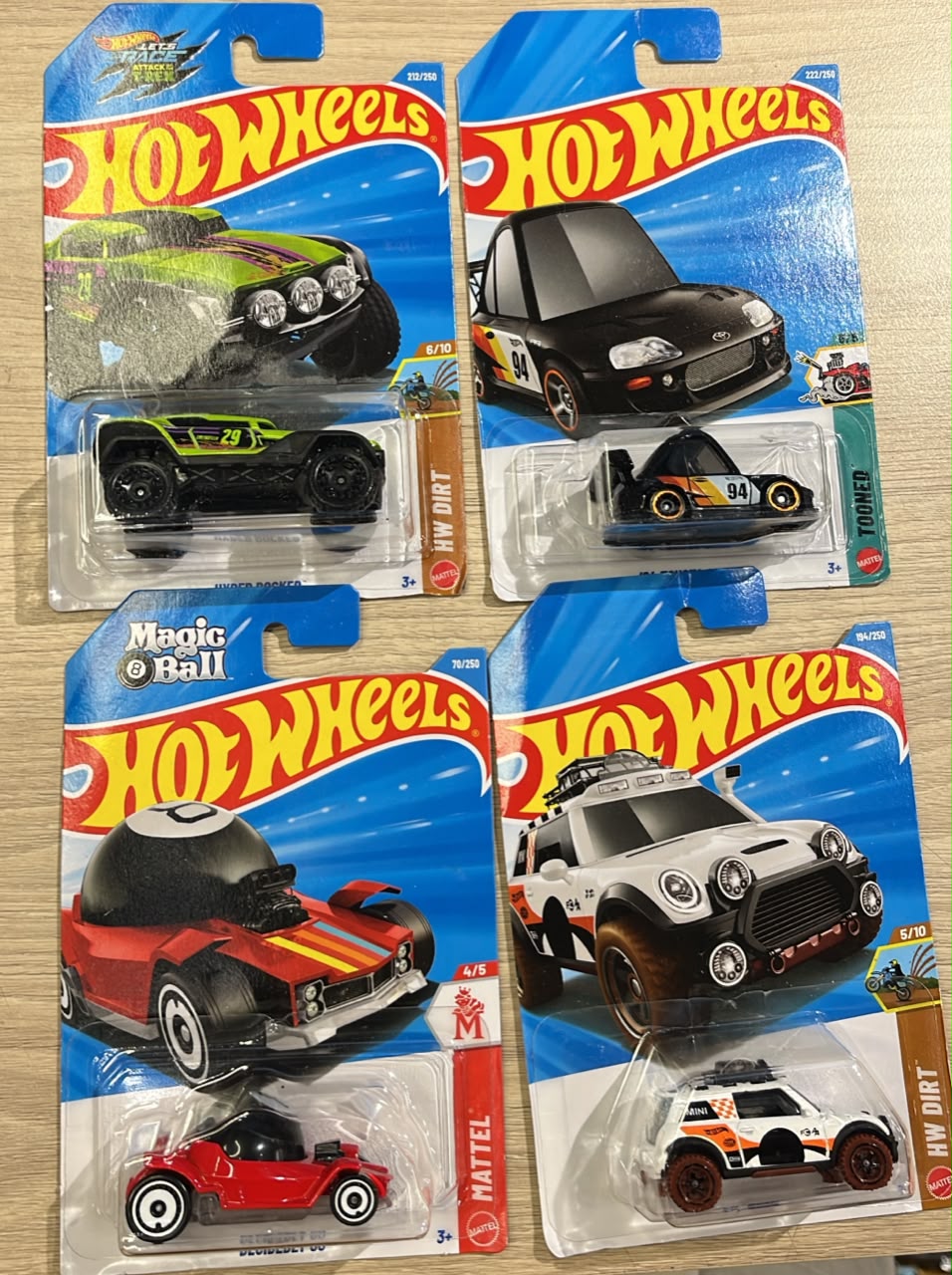 HOTWHEELS BASIC CAR 2026 L CASE NISSAN SKYLINE GTR + HYPER ROCKER + 94 TOYOTA SUPRA +DECIDEDLY GO + LIL ROAR