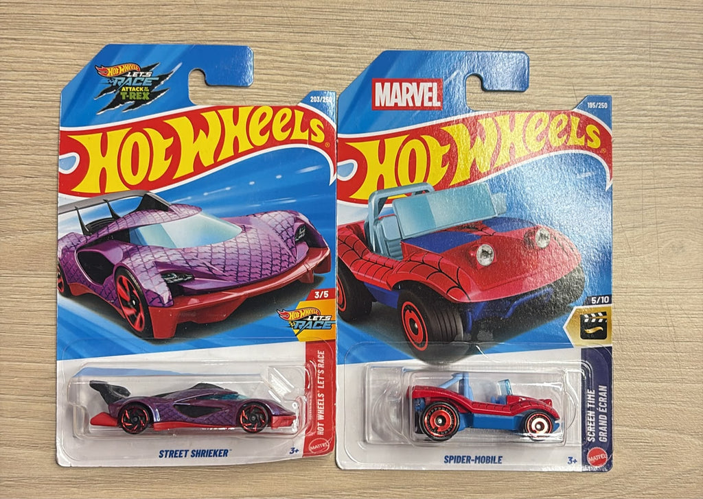 HOTWHEELS BASIC CAR 2026 L CASE 2024 ASTON MARTIN VANTAGE GT3 + SPIDER MOBILE + STREET SHRIEKER