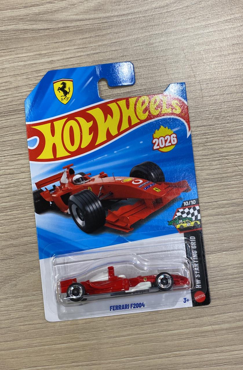 HOTWHEELS BASIC CAR 2026 N CASE FERRARI F2004 + VOLTAGE SPIKE + EL SEGUNDO RALLYE + SURF N TURF