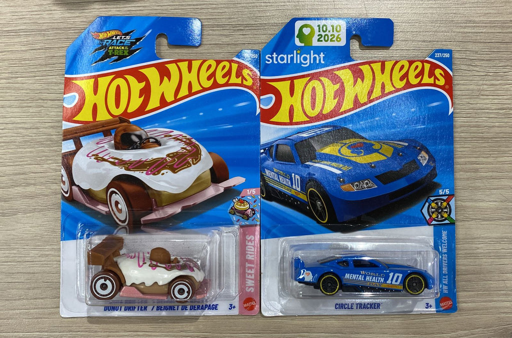 HOTWHEELS BASIC CAR 2026 N CASE 96 PORSCHE CARRERA + CIRCLE TRACER +  DONUT DRIFTER