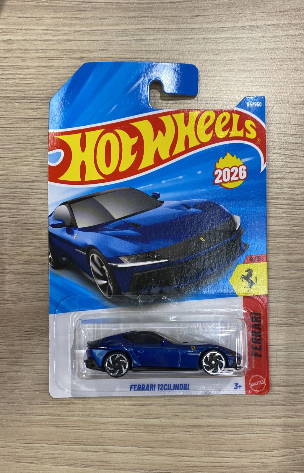 HOTWHEELS BASIC CAR 2026 N CASE FERRARI 12 CILINDRI + HOTOROTO + EGGSHELLRACER