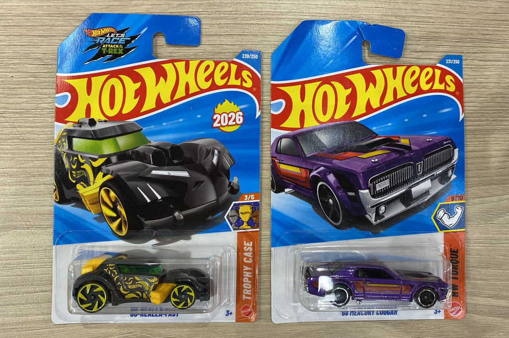 HOTWHEELS BASIC CAR 2026 N CASE MINI JCW ELECTRIC + 68 MERCURY + GO-REALLA-FAST