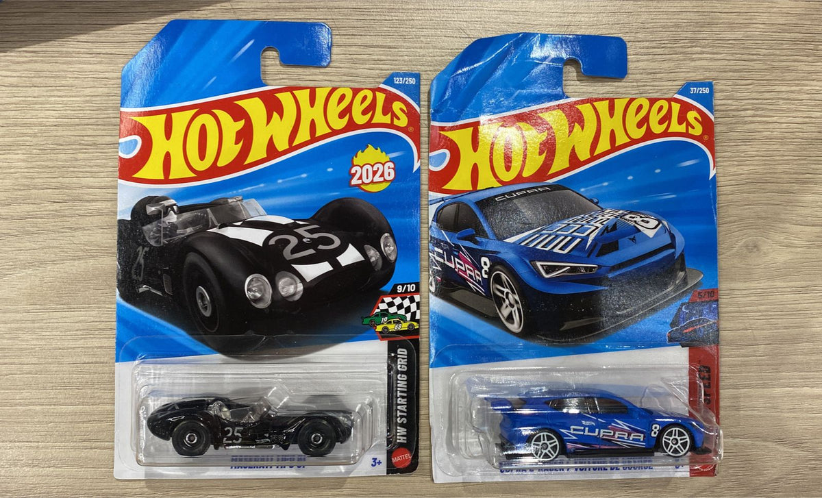 HOTWHEELS BASIC CAR 2026 N CASE 96 CHEVROLET IMPALA + 76 CHEVY CHEVETTE + MASERATI TIPO + CUPA E RACER