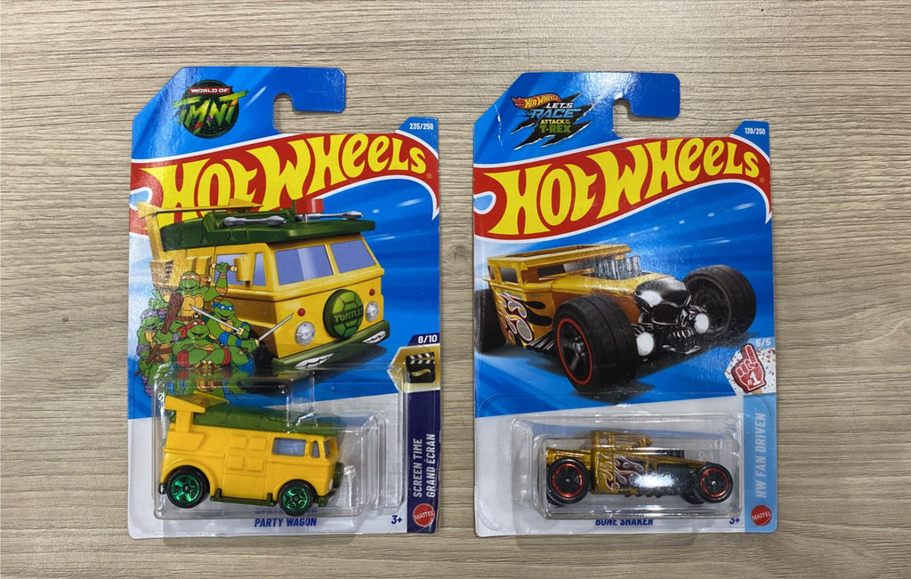 HOTWHEELS BASIC CAR 2026 N CASE MAZDA RX7 + BONE SHAKER + PARTY WAGON