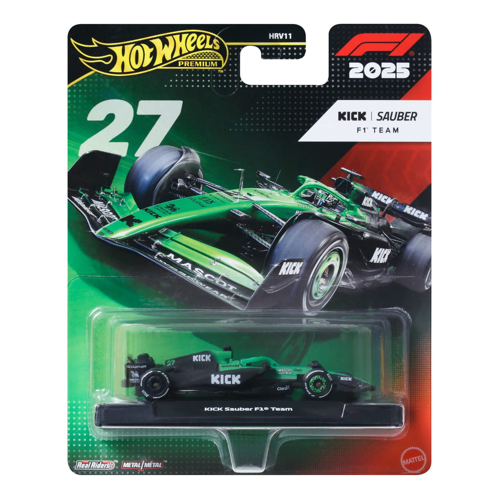 HOTWHEELS PREMIUM F1 ORACLE RED BULL + KICK SAUBER