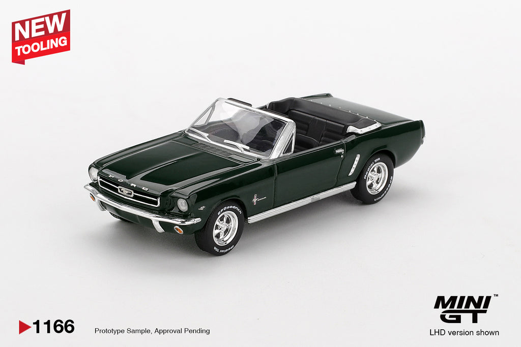 MINIGT FORD MUSTANG CONVERTIBLE HIGHLAND GREEN 1166