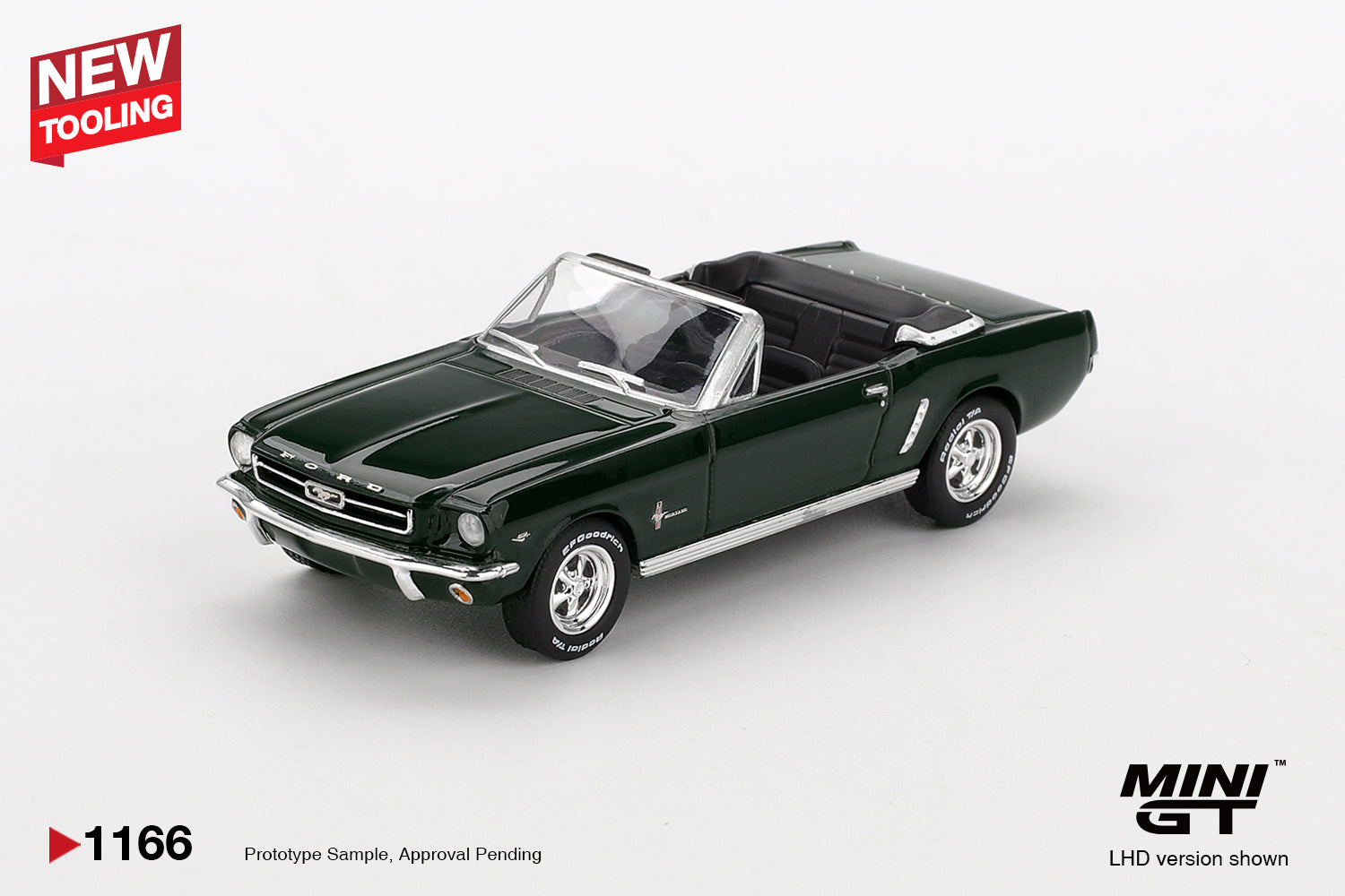 MINIGT FORD MUSTANG CONVERTIBLE HIGHLAND GREEN 1166