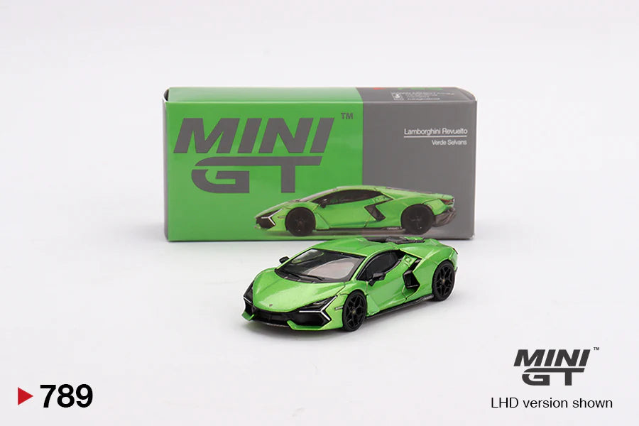 MINIGT LAMBORGHINI REVUELTO VERDE SELVANS RHD