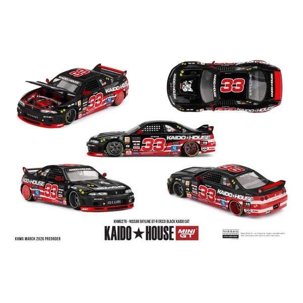 KAIDO HOUSE NISSAN SKYLINE GTR R33 BLACK KAIDO CAT